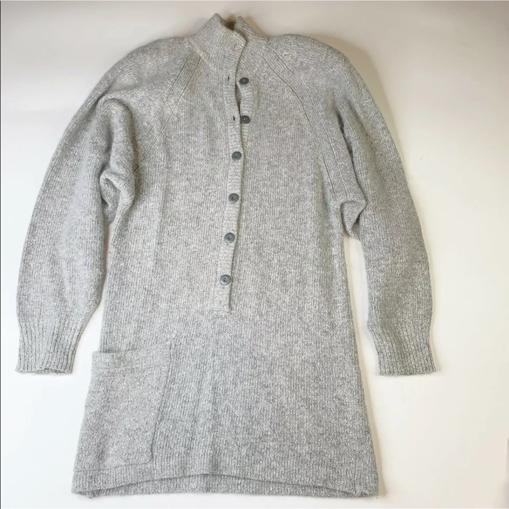 Semplice Tunic Sweater Grey Silk Angora Vintage